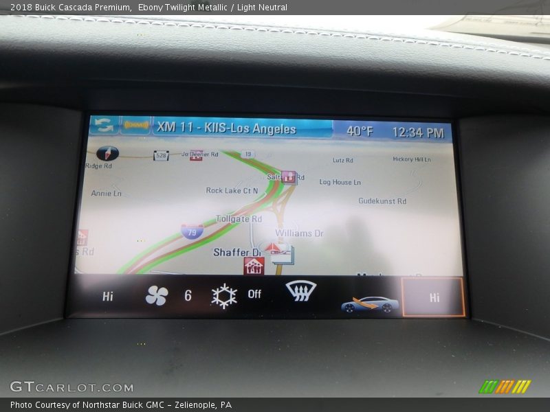 Navigation of 2018 Cascada Premium