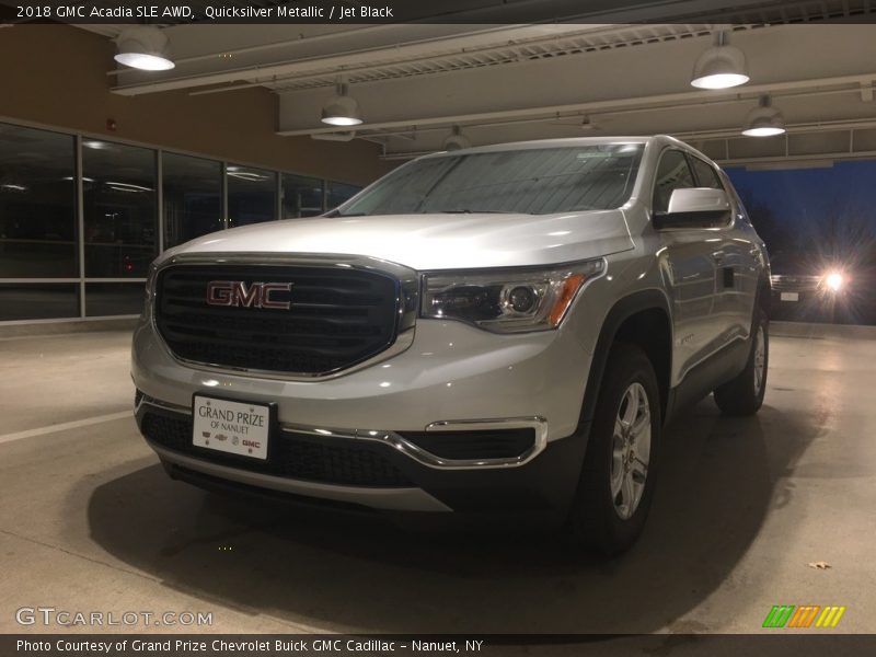 Quicksilver Metallic / Jet Black 2018 GMC Acadia SLE AWD