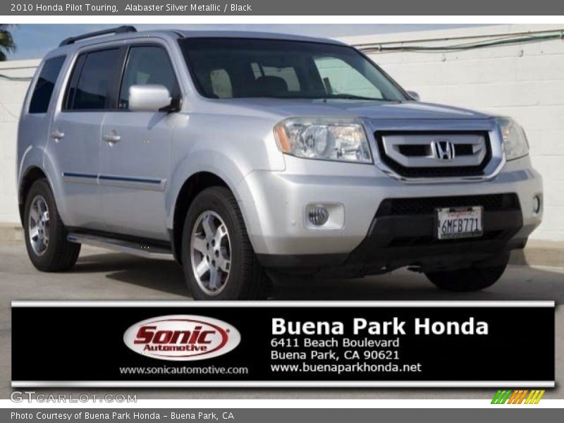 Alabaster Silver Metallic / Black 2010 Honda Pilot Touring