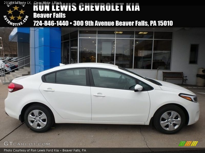 Clear White / Black 2018 Kia Forte LX