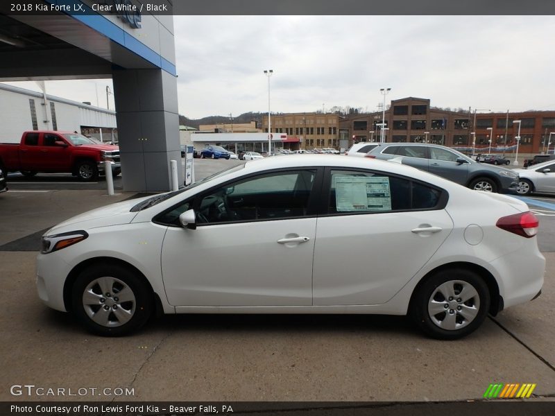 Clear White / Black 2018 Kia Forte LX