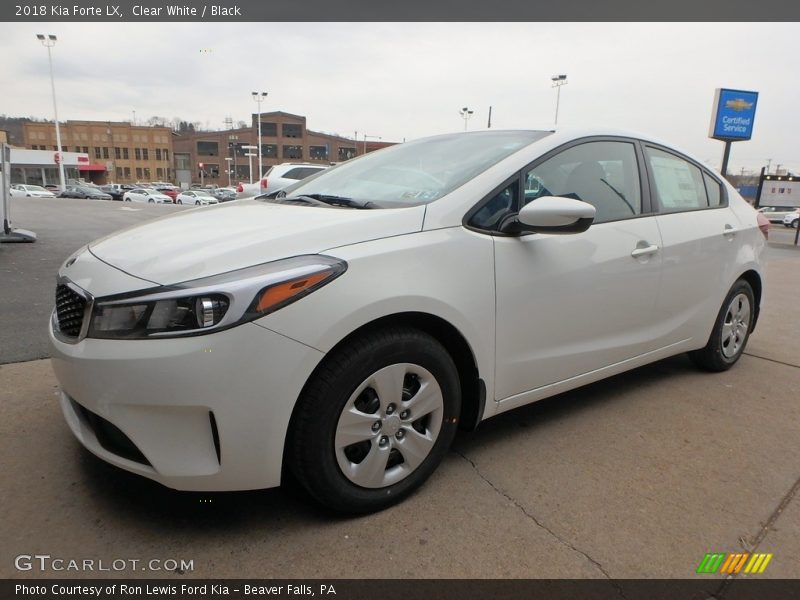 Clear White / Black 2018 Kia Forte LX