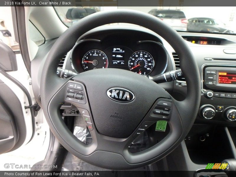 Clear White / Black 2018 Kia Forte LX