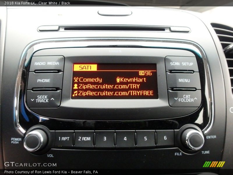 Clear White / Black 2018 Kia Forte LX