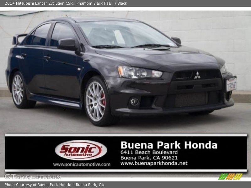 Phantom Black Pearl / Black 2014 Mitsubishi Lancer Evolution GSR