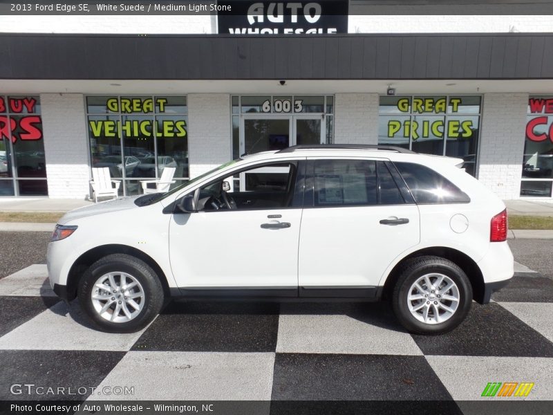 White Suede / Medium Light Stone 2013 Ford Edge SE