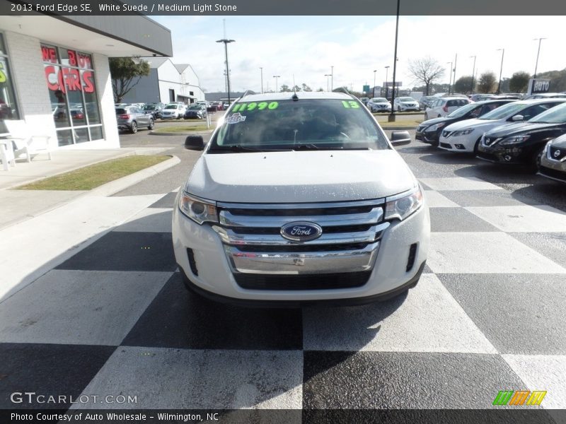 White Suede / Medium Light Stone 2013 Ford Edge SE
