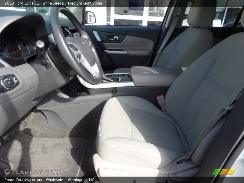 White Suede / Medium Light Stone 2013 Ford Edge SE