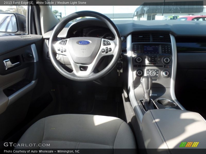 White Suede / Medium Light Stone 2013 Ford Edge SE