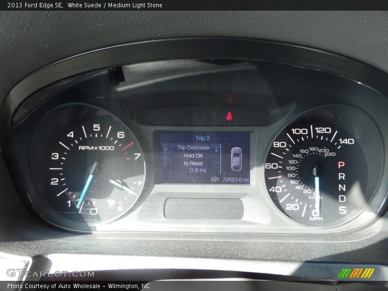 White Suede / Medium Light Stone 2013 Ford Edge SE