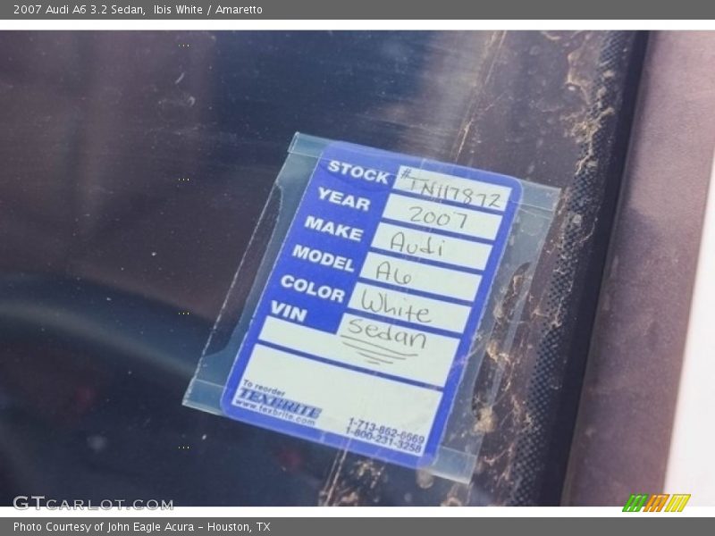 Ibis White / Amaretto 2007 Audi A6 3.2 Sedan