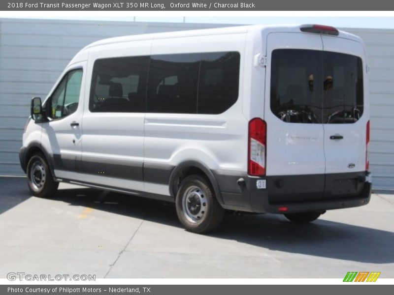 Oxford White / Charcoal Black 2018 Ford Transit Passenger Wagon XLT 350 MR Long