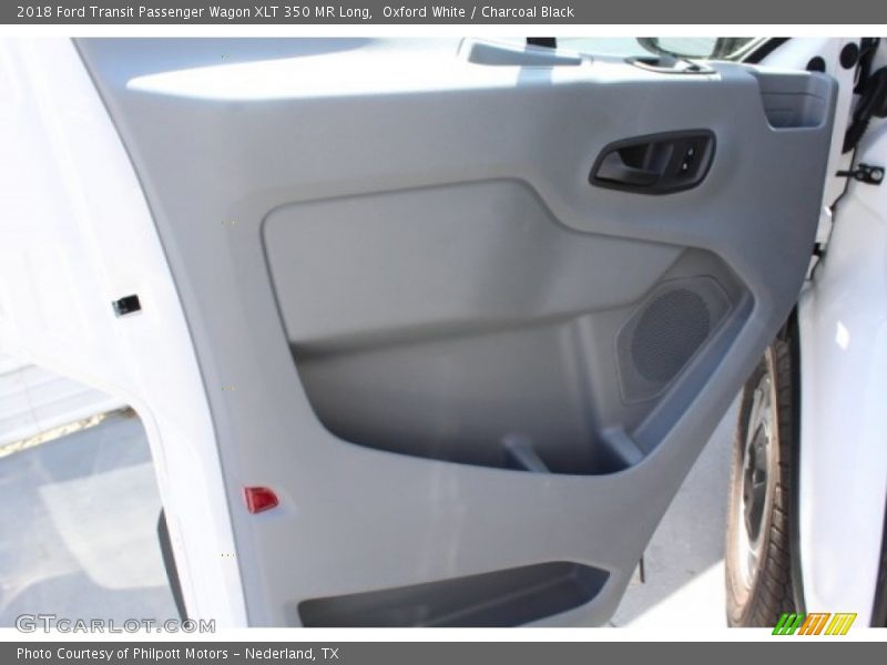 Oxford White / Charcoal Black 2018 Ford Transit Passenger Wagon XLT 350 MR Long
