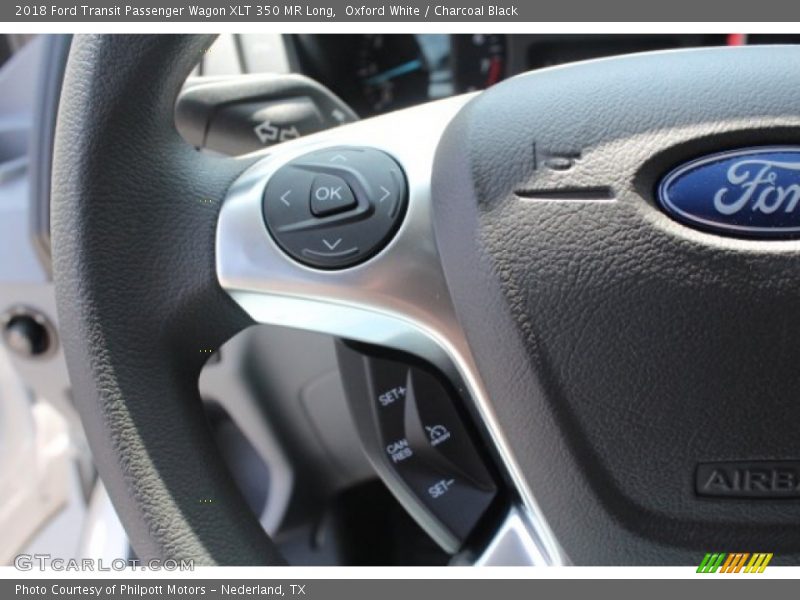 Oxford White / Charcoal Black 2018 Ford Transit Passenger Wagon XLT 350 MR Long