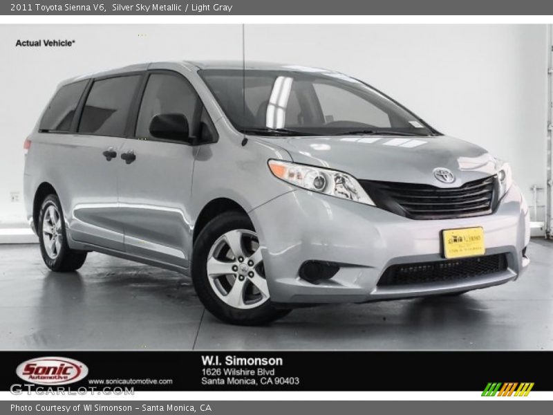 Silver Sky Metallic / Light Gray 2011 Toyota Sienna V6