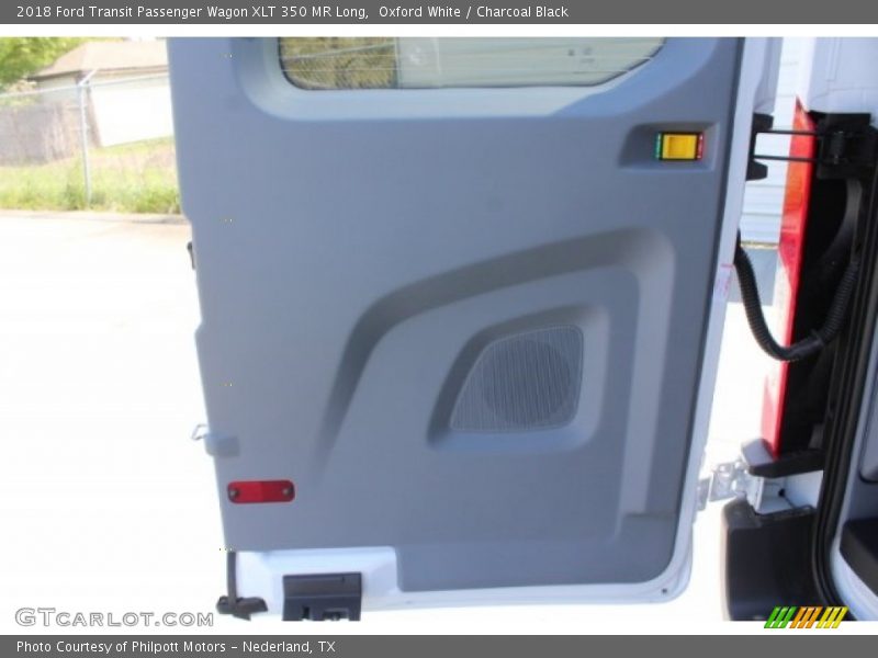 Oxford White / Charcoal Black 2018 Ford Transit Passenger Wagon XLT 350 MR Long