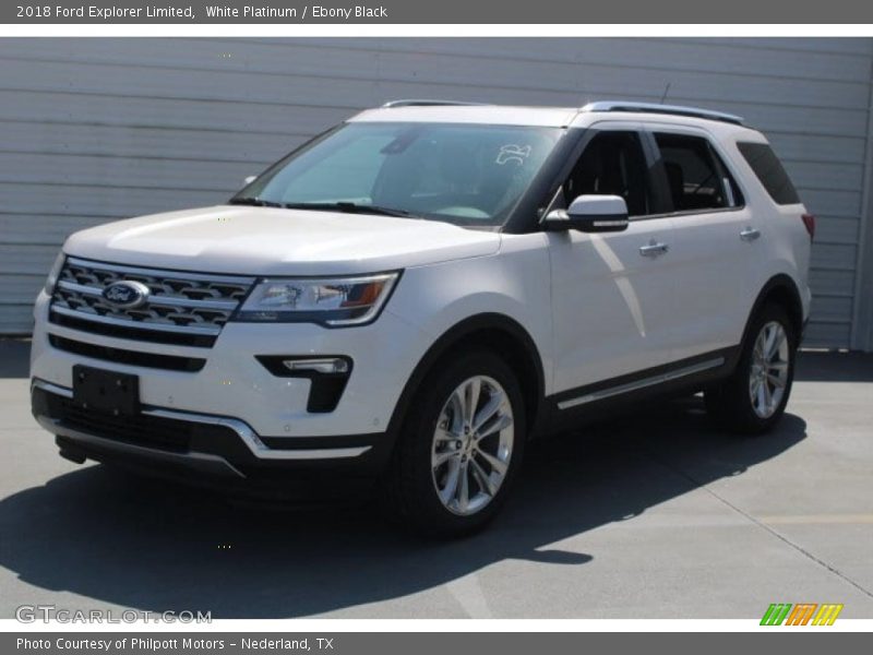White Platinum / Ebony Black 2018 Ford Explorer Limited