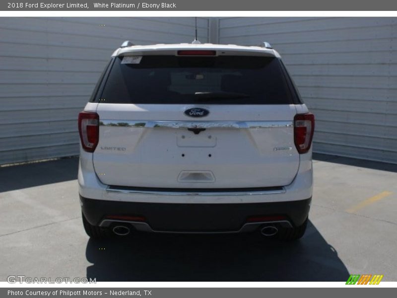White Platinum / Ebony Black 2018 Ford Explorer Limited