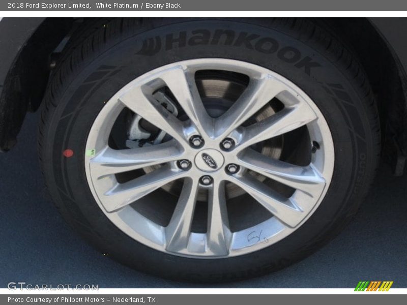 White Platinum / Ebony Black 2018 Ford Explorer Limited