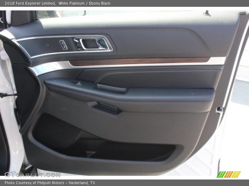 White Platinum / Ebony Black 2018 Ford Explorer Limited