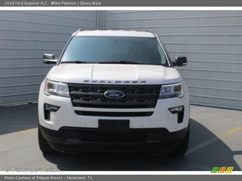 White Platinum / Ebony Black 2018 Ford Explorer XLT