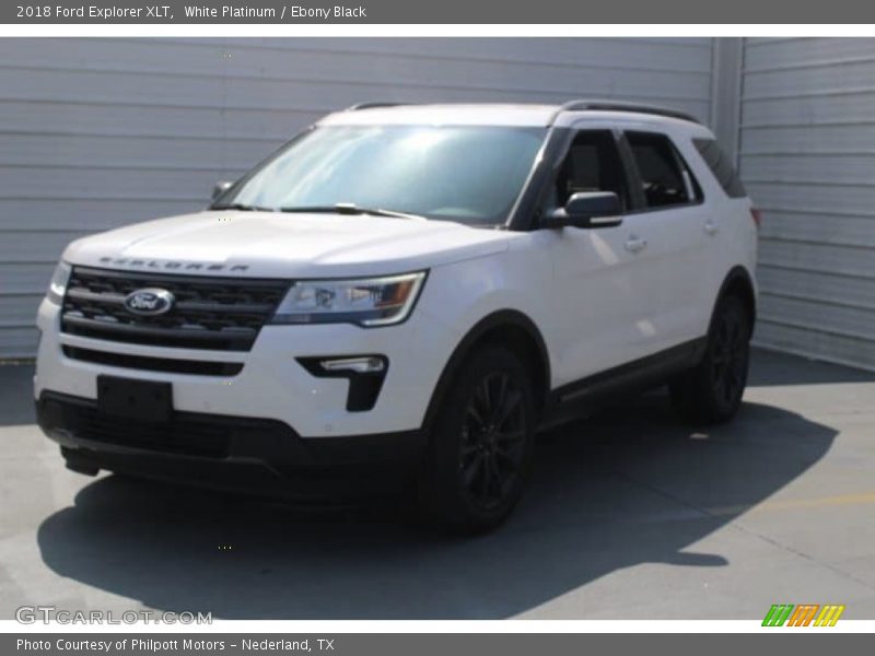 White Platinum / Ebony Black 2018 Ford Explorer XLT