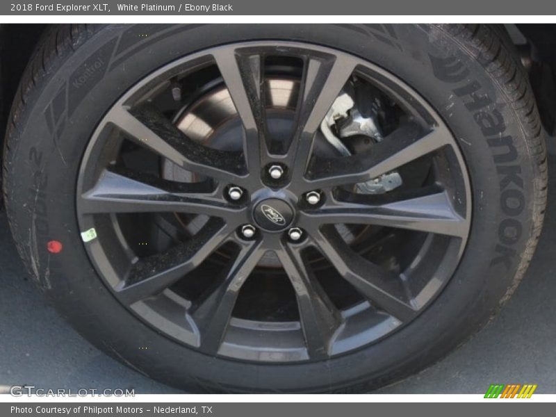 White Platinum / Ebony Black 2018 Ford Explorer XLT