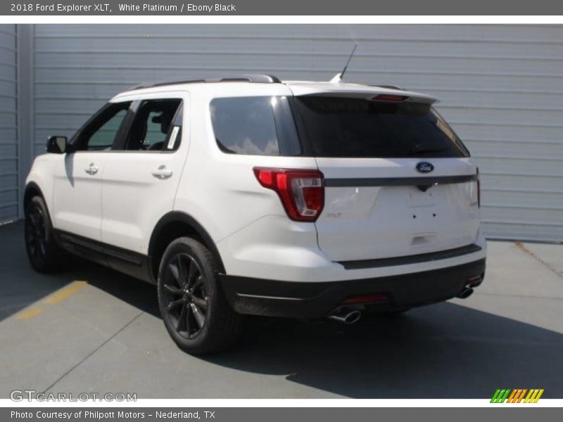 White Platinum / Ebony Black 2018 Ford Explorer XLT