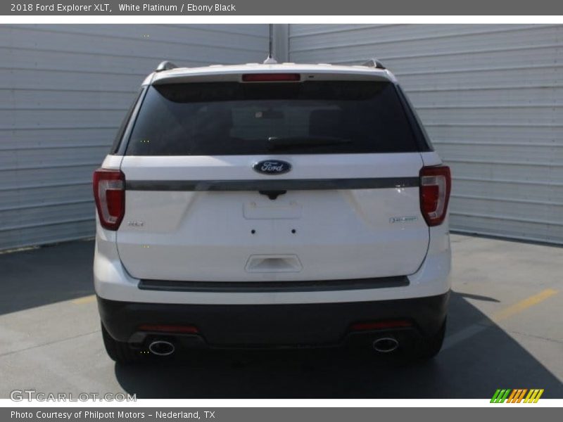 White Platinum / Ebony Black 2018 Ford Explorer XLT