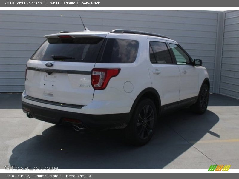 White Platinum / Ebony Black 2018 Ford Explorer XLT