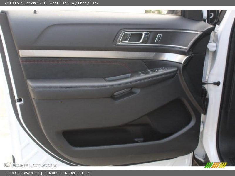 White Platinum / Ebony Black 2018 Ford Explorer XLT