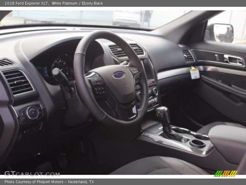 White Platinum / Ebony Black 2018 Ford Explorer XLT