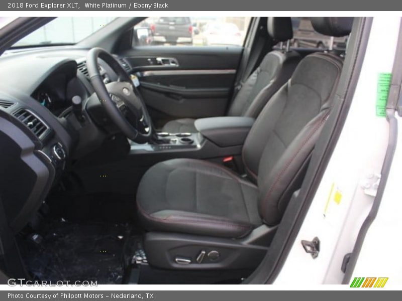 White Platinum / Ebony Black 2018 Ford Explorer XLT