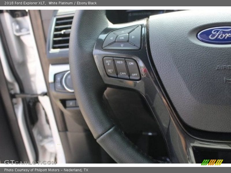 White Platinum / Ebony Black 2018 Ford Explorer XLT