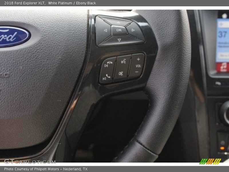 White Platinum / Ebony Black 2018 Ford Explorer XLT