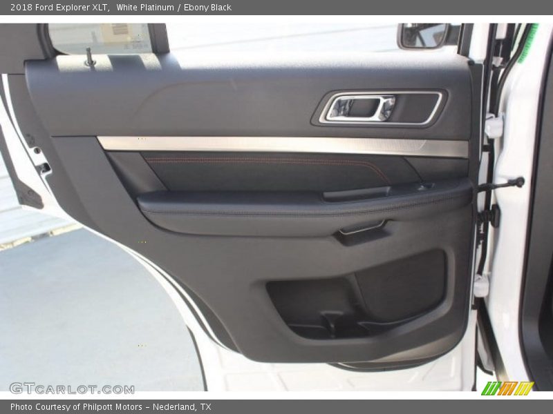 White Platinum / Ebony Black 2018 Ford Explorer XLT