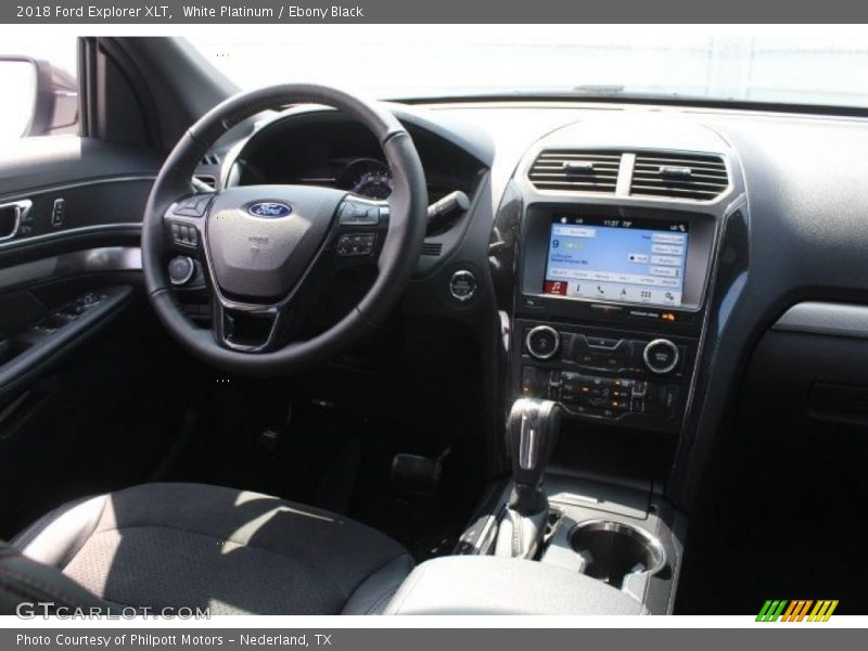 White Platinum / Ebony Black 2018 Ford Explorer XLT