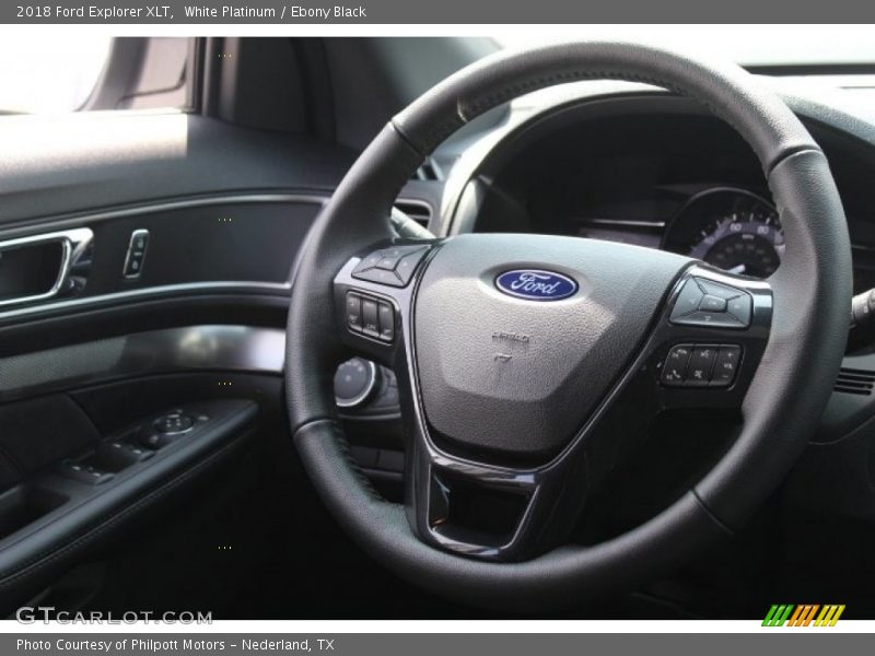 White Platinum / Ebony Black 2018 Ford Explorer XLT
