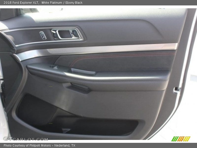 White Platinum / Ebony Black 2018 Ford Explorer XLT