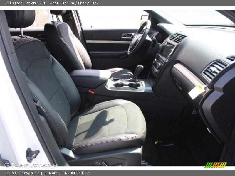 White Platinum / Ebony Black 2018 Ford Explorer XLT
