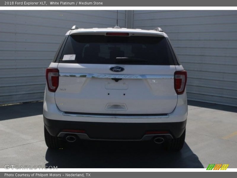 White Platinum / Medium Stone 2018 Ford Explorer XLT