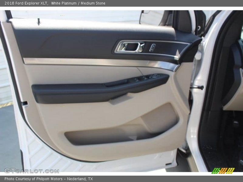 White Platinum / Medium Stone 2018 Ford Explorer XLT