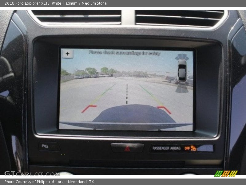 White Platinum / Medium Stone 2018 Ford Explorer XLT