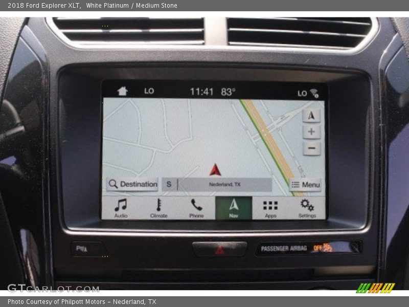 White Platinum / Medium Stone 2018 Ford Explorer XLT