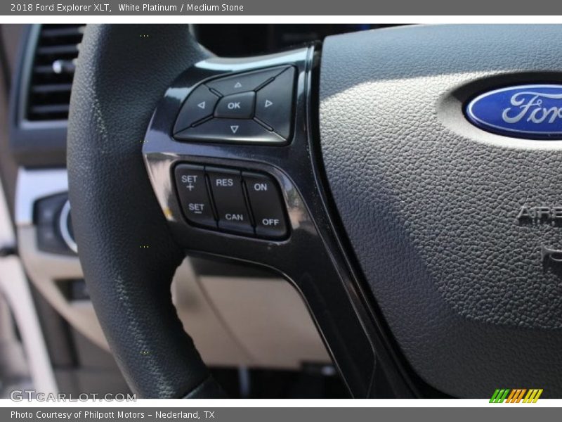 White Platinum / Medium Stone 2018 Ford Explorer XLT