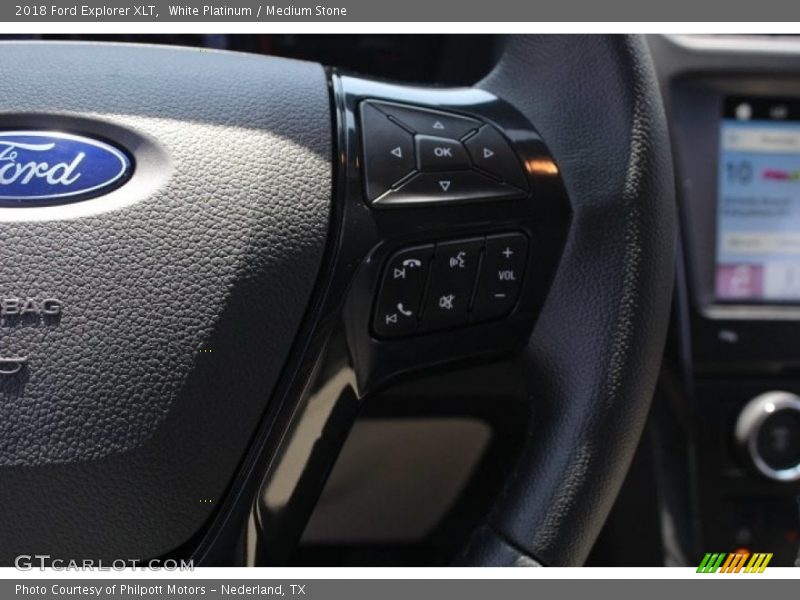 White Platinum / Medium Stone 2018 Ford Explorer XLT