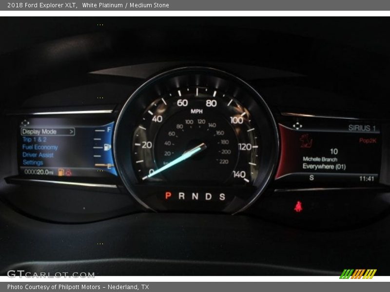 White Platinum / Medium Stone 2018 Ford Explorer XLT