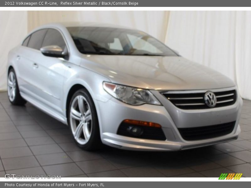 Reflex Silver Metallic / Black/Cornsilk Beige 2012 Volkswagen CC R-Line