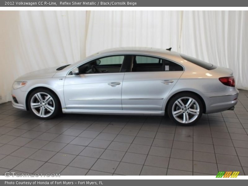 Reflex Silver Metallic / Black/Cornsilk Beige 2012 Volkswagen CC R-Line