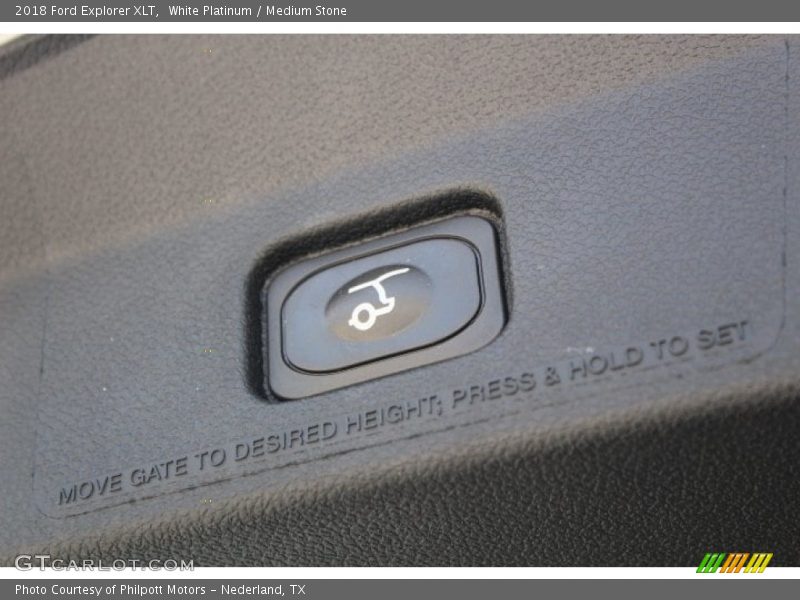 White Platinum / Medium Stone 2018 Ford Explorer XLT